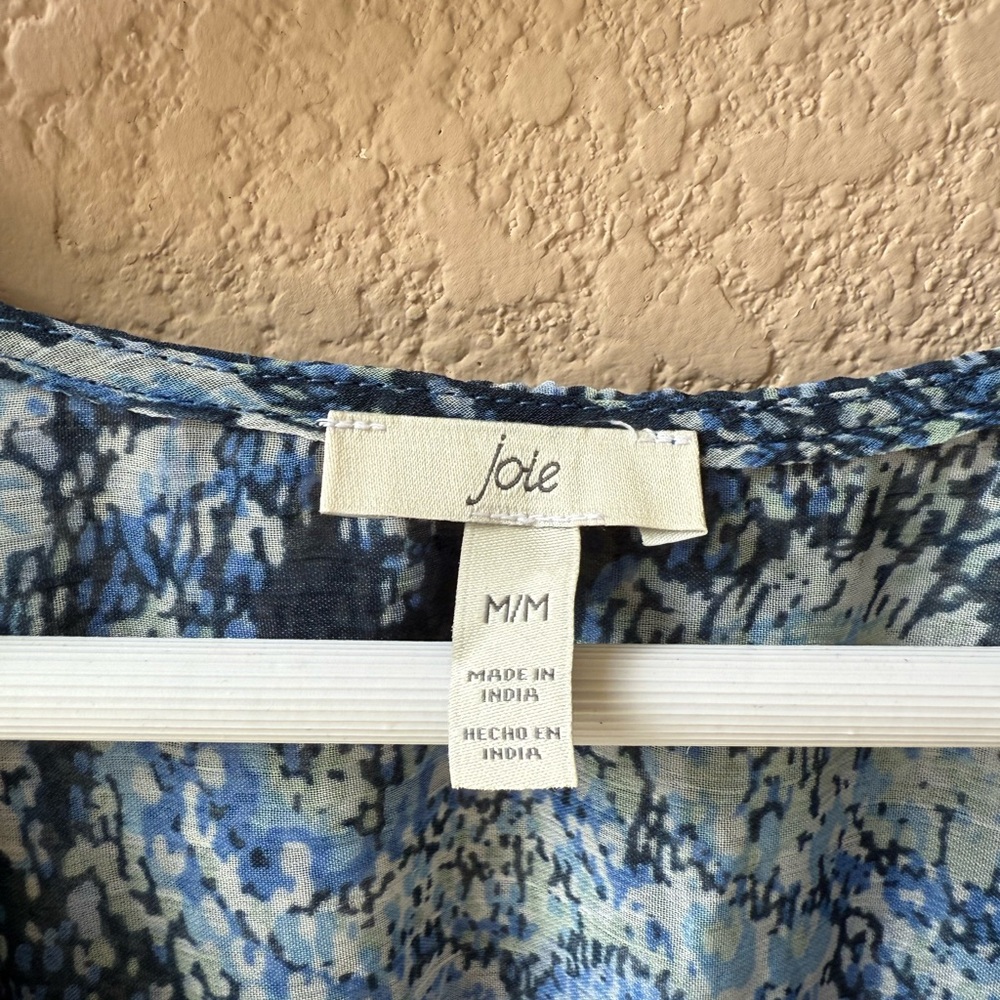 Joie Women’s Blue Tiered Printed Midi Dress Parisian Paisley NWT Size M - Picture 4 of 14